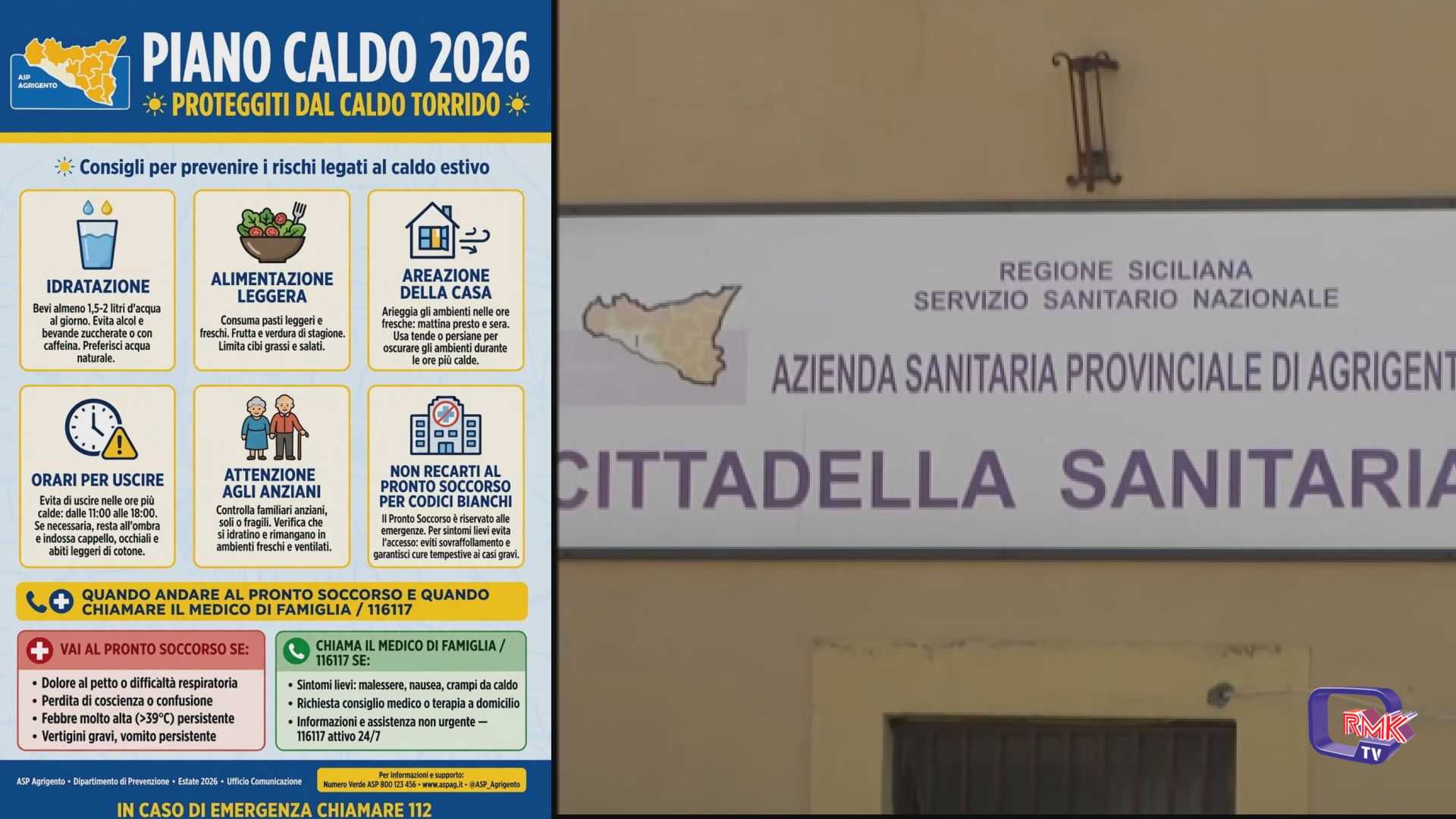Caldo torrido, iniziativa di sensibilizzazione dell'Asp di Agrigento